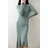 Dwblockchain Cashmere Sweater Women's Knitted Dresses 100% Merino Wool O-Neck Elegant Party Dress Autumn Winter Female Pullover Casual Skirts