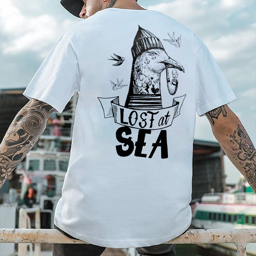 Lost At Sea Printed Men s T shirt