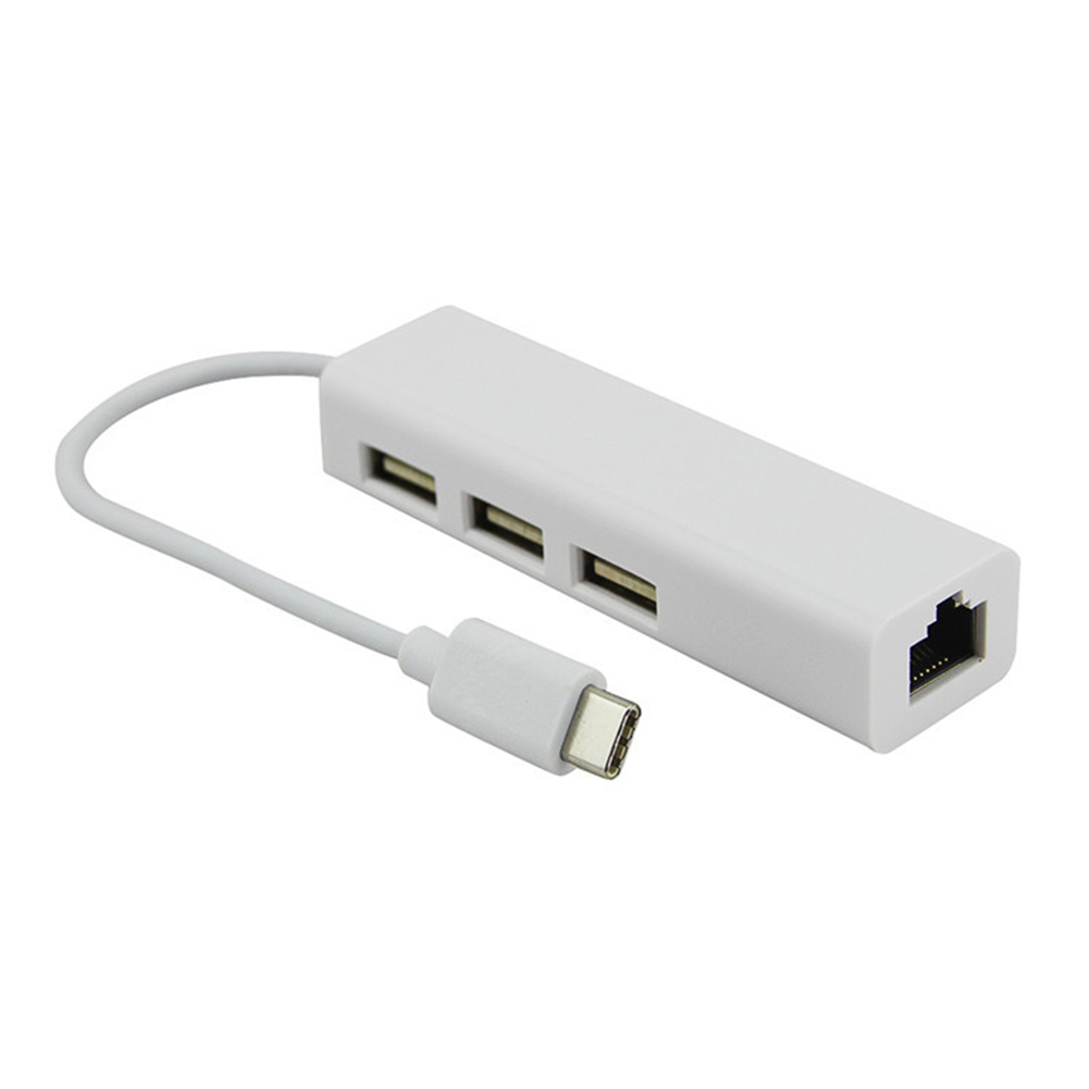 USB 3.1 Type-C to USB 3.0 3 Ports Hub Highspeed Ethernet Internet Adapter C, 501 Original
USB 3.1 Type-C to USB 3.0 3 Ports Hub Highspeed Ethernet Internet Adapter C, 501 Original