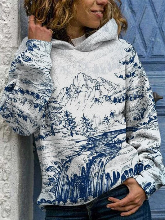 Casual Printed Sweatshirt Zaesvini