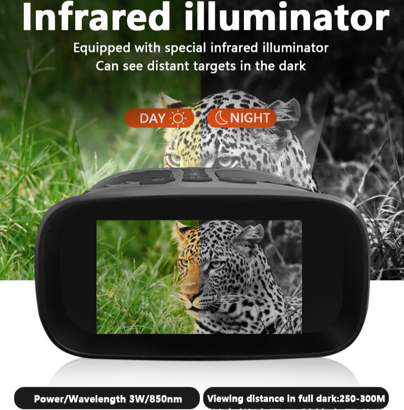 BekinTek Night Vision Binoculars Rechargeable Telescope Infrared NVG Goggles Full Dark Observing 7x IR Adjustment 8x Digital Zoom 2.5K Video Recording 40M Photo 3 Inches Large HD Screen with 32G TF Card for Low Light Bird Watching Camping Concerts 7