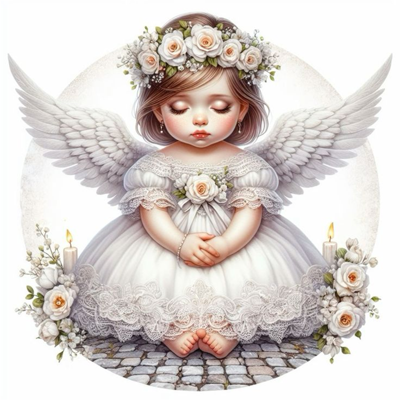 Heavenly Angels - Religious Diamond Painting, Full Round/Square 5D  Rhinestone Embroidery, Angel Diamond Art