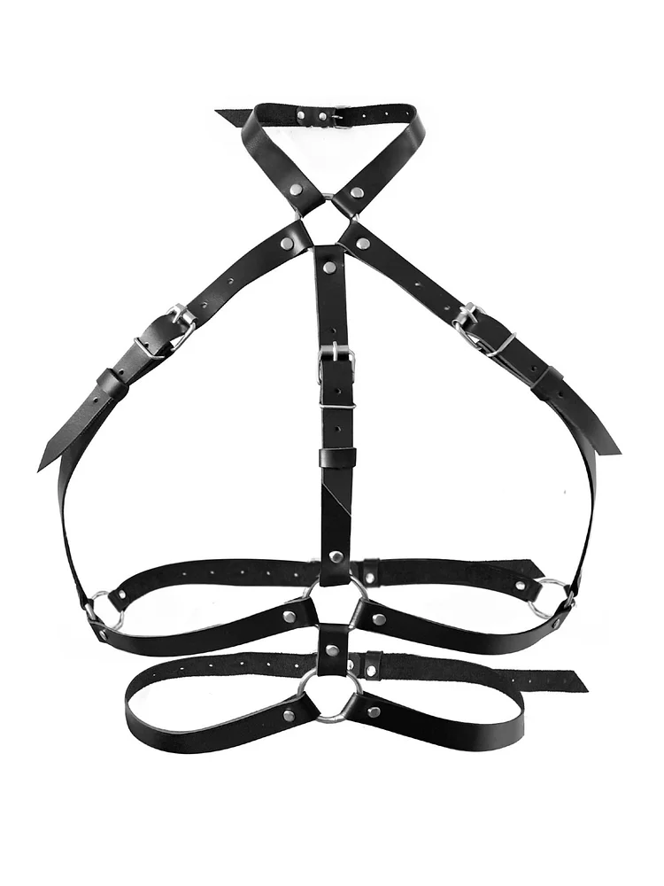 pornhint Pornhint Leather Body Harness: BDSM Lingerie, Erotic Gear leather body harnesses for women