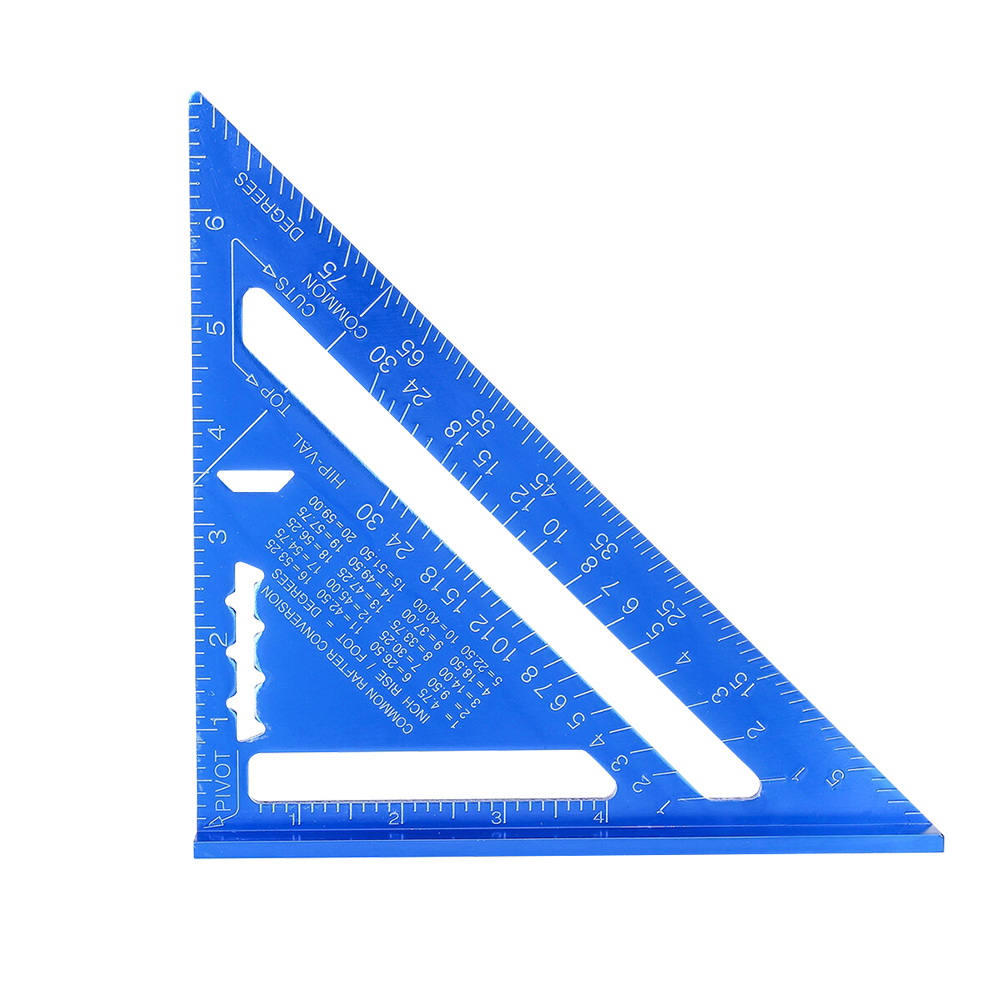 Metric 7 inch Aluminum Alloy Triangle Ruler Layout Angle Protractor (Blue), 501 Original
Metric 7 inch Aluminum Alloy Triangle Ruler Layout Angle Protractor (Blue), 501 Original
