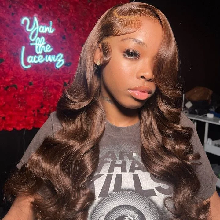 Must Have! Natural Brown Classic Body Wave Lace Frontal Wig