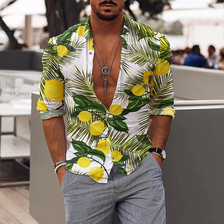 Casual Holiday Pattern Printing Mens Shirt