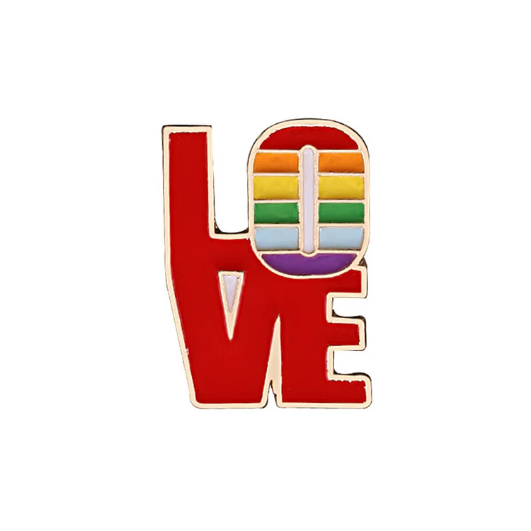 Love Rainbow Enamel Pin Love is Love LGBT Gay Pride Pin