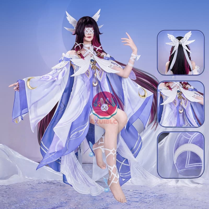 AZUIBLC 原神 少女 コロンビーナ コスプレ コスプレ衣装 クータル 月の