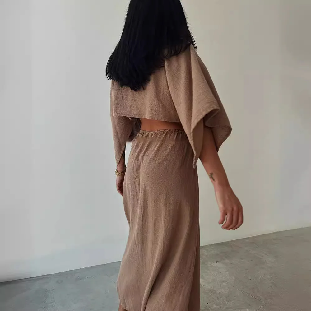 Woman - Linen Dress-inspireuse