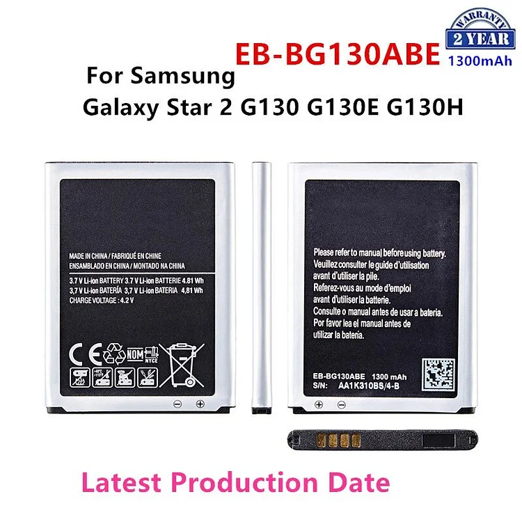 Brand New EB-BG130ABE Battery 1300mAh For Samsung Galaxy Star 2 G130 G130E G130H G130HN G130BU/DS Batteries