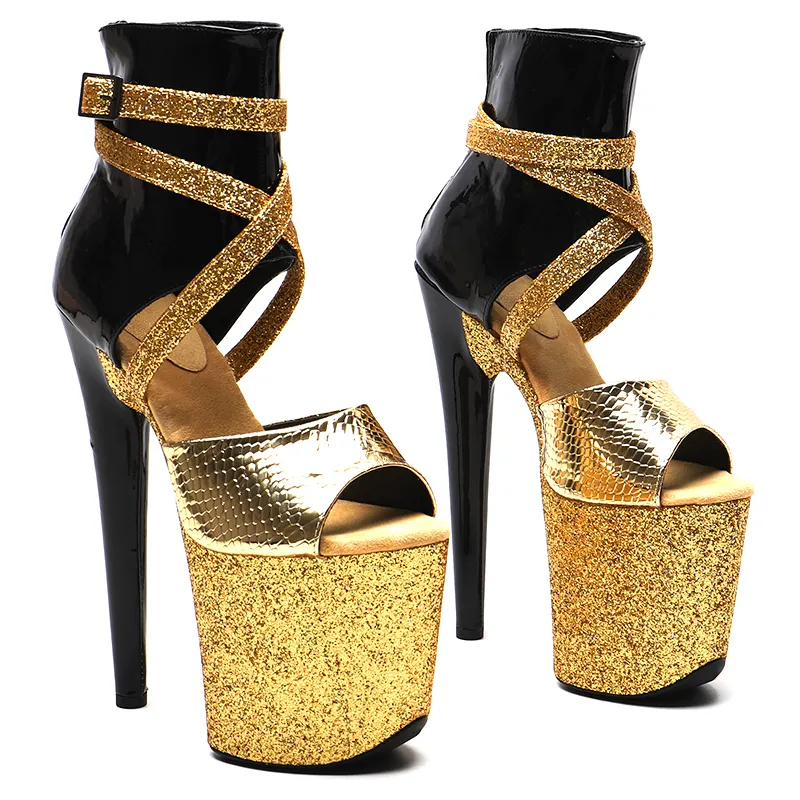 VCshoes 20cm/ 8inches Colorful PU Upper Lady High Heel Platform Sandals Pole Dance Shoes