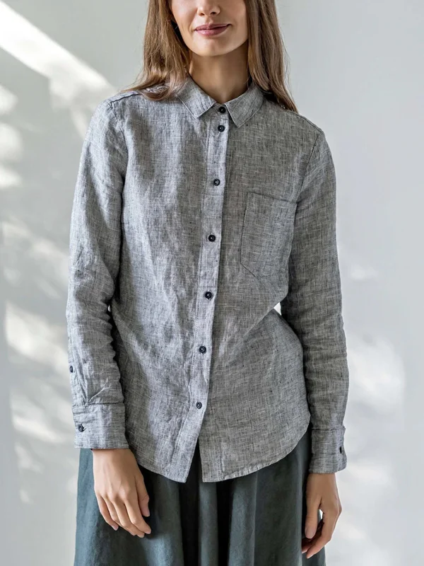 Vintage Cotton And Linen Long-Sleeved Shirt