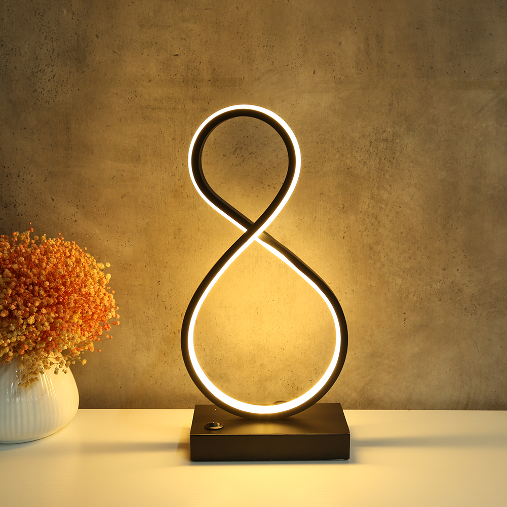 Modern LED Spiral Table Lamp 8 Shaped Acrylic Curved Light Minimalist Decor, White, 501 Original
Modern LED Spiral Table Lamp 8 Shaped Acrylic Curved Light Minimalist Decor, White, 501 Original