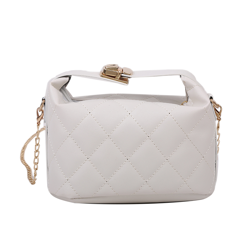 Women Square Crossbody Bag Chain Lattice Pattern PU Shoulder Pouch, White, 501 Original
Women Square Crossbody Bag Chain Lattice Pattern PU Shoulder Pouch, White, 501 Original