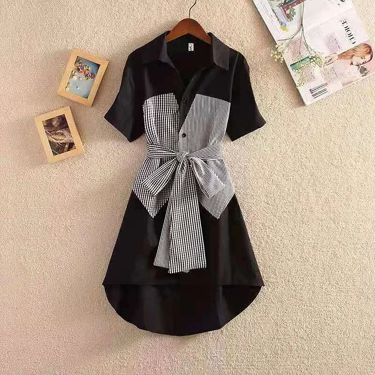 Fashion Off Shoulder Stripe Dress P11611