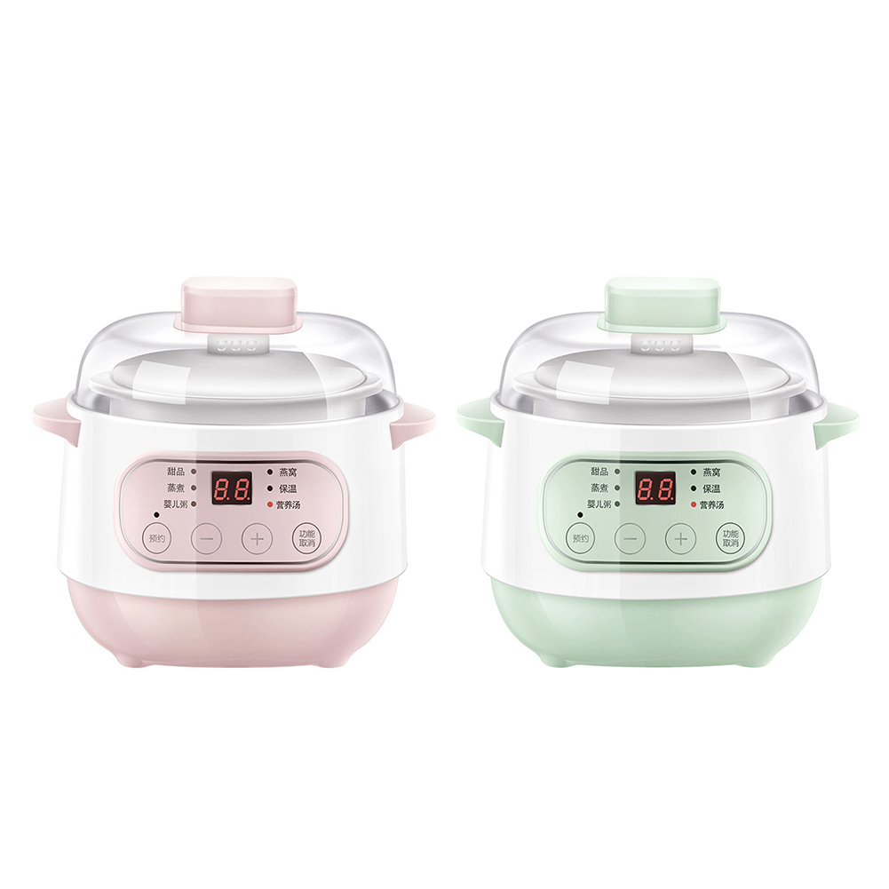 Water Stew Pot 200W Smart Reservation+Timing Electric Ceramics Slow Cooker, Pink, 501 Original
Water Stew Pot 200W Smart Reservation+Timing Electric Ceramics Slow Cooker, Pink, 501 Original