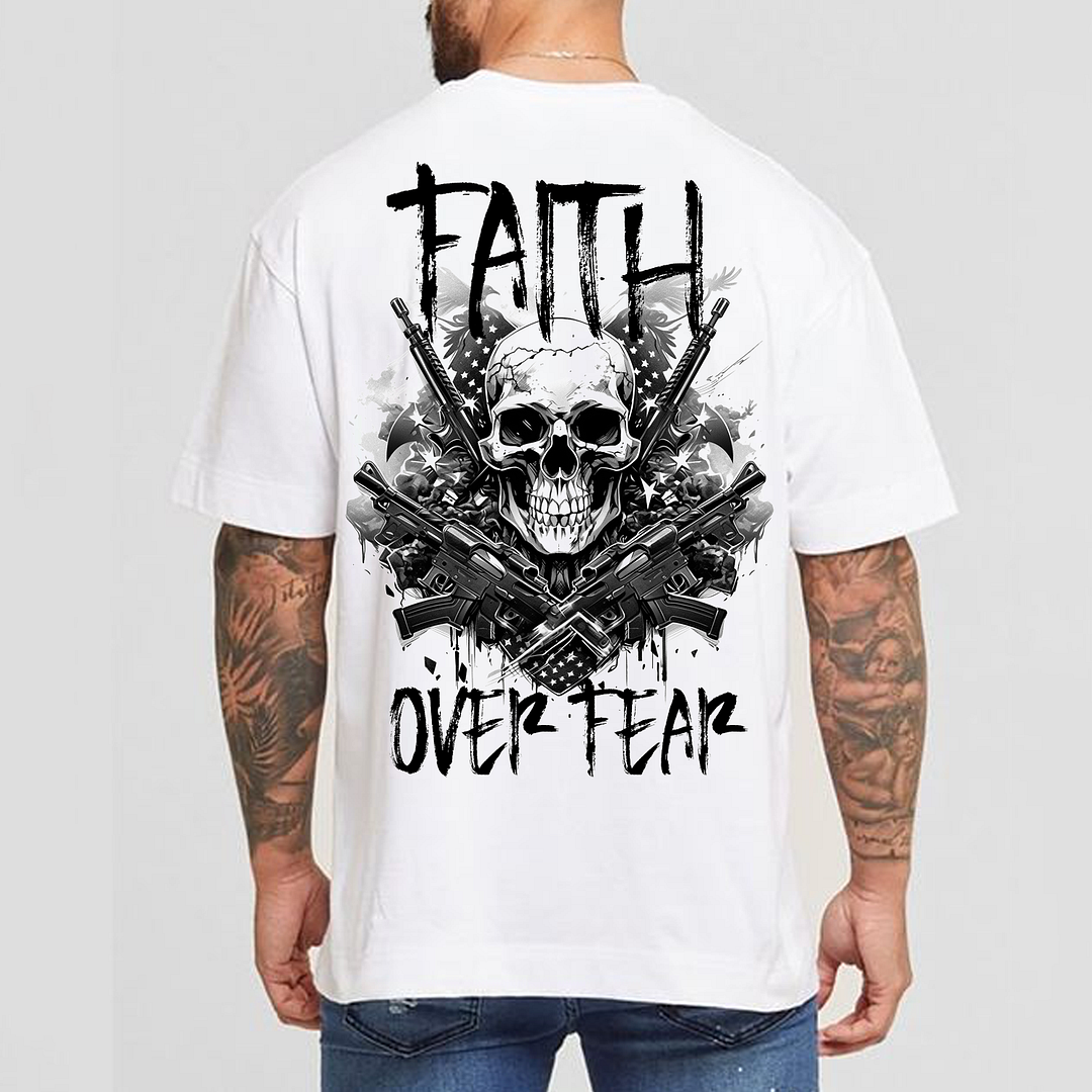 Faith Over Fear Men's Short Sleeve T-shirt-JRSEE