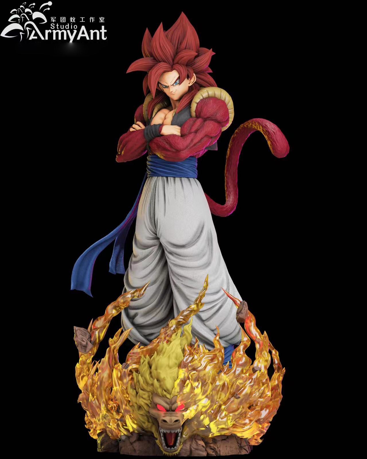 1/6 & 1/4 Scale Super Saiyan 4 Gogeta with LED - Dragon Ball Resin Statue -  ArmyAnt Studio [In Stock]