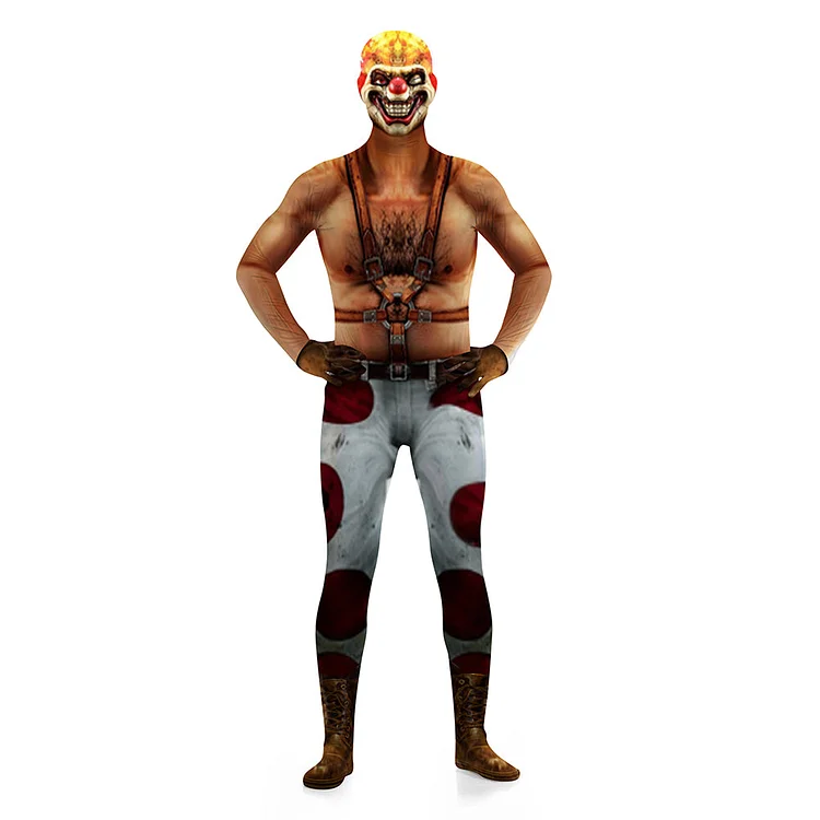 Twisted Metal 2023 Sweet Tooth Brown Jumpsuit Outfits Cosplay Costume Halloween Carnival Suit