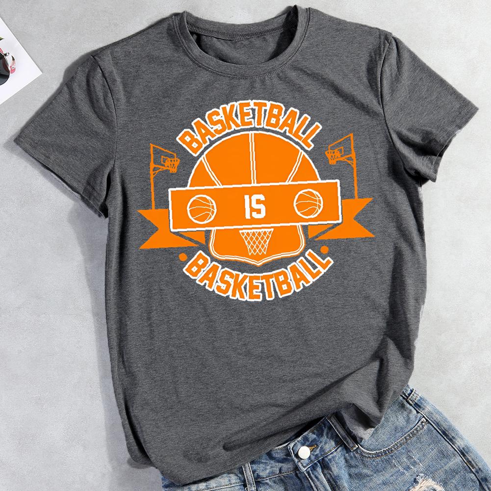 i love basketball Round Neck T-shirt-0021882-Guru-buzz