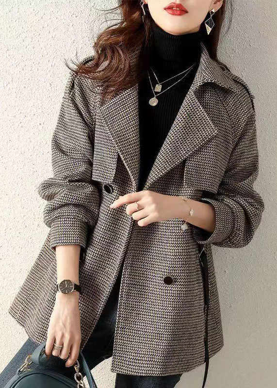 French Black Peter Pan Collar Patchwork Duck Down Puffers Jackets Winter
