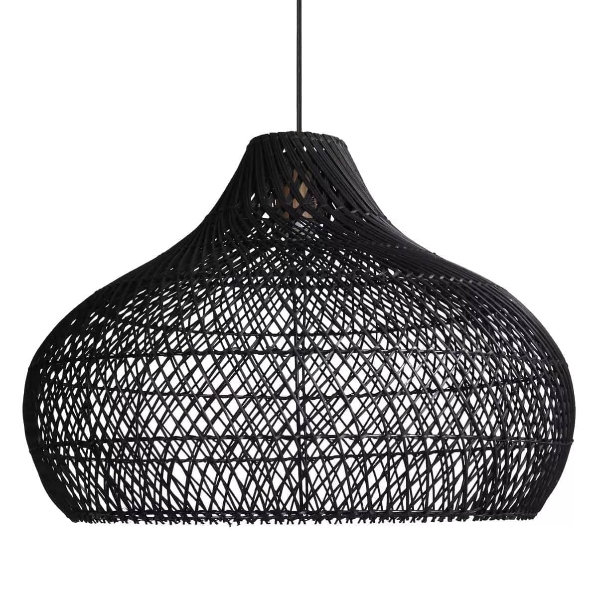 Rattan Whip Pendant Light