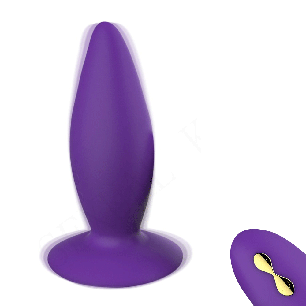Remote Control Anal Vibrator Silicone Butt Plug - Rose Toy