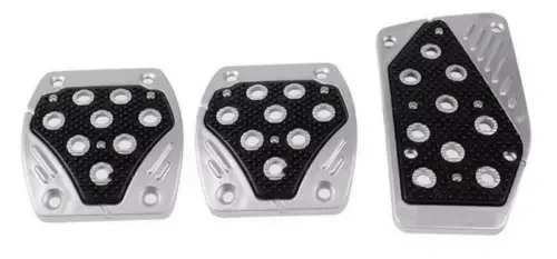 Dronehint 3 Pc Glow Foot Pedals Pad Covers Manual M/T BLACK Universal Non Slip (For: Audi Sport) Parts