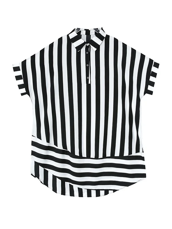 Original Irregularity Striped Shirts Dress