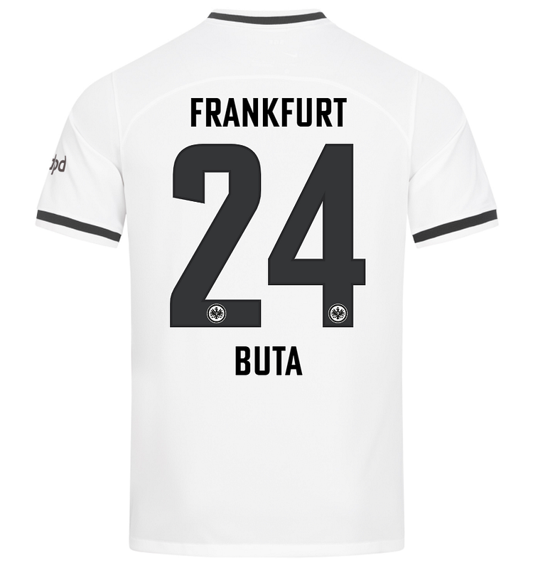 Eintracht Frankfurt Aurélio Buta 24 Home Shirt Kit 2022-2023