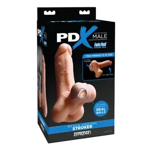 pornhint Pornhint PDX Male Reach Around 2-in-1 Realistic Stroker Dildo Dong with Balls Sex Toy