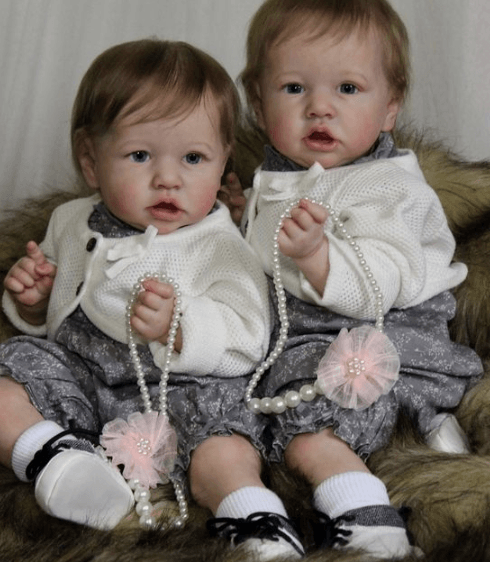 12'' Lifelike Twins Reborn Newborn Pacifier Baby Dolls Girls, Lifelike Babies Doll for Christmas Gift Meroy and Melissa -Creativegiftss® - [product_tag] RSAJ-Creativegiftss®