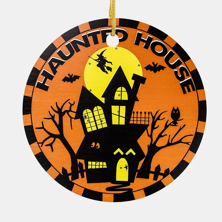 Halloween Haunted House Ornament Funny Home Decor