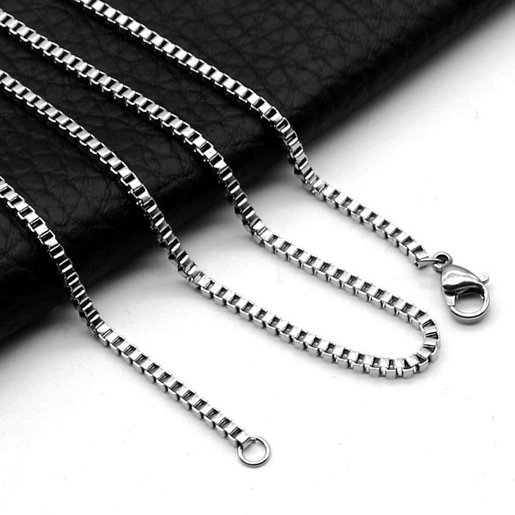 YOY-Stainless Steel Box Chain Necklace