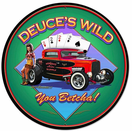 Garage- Round Shape Tin Signs/Wooden Signs - 30*30CM