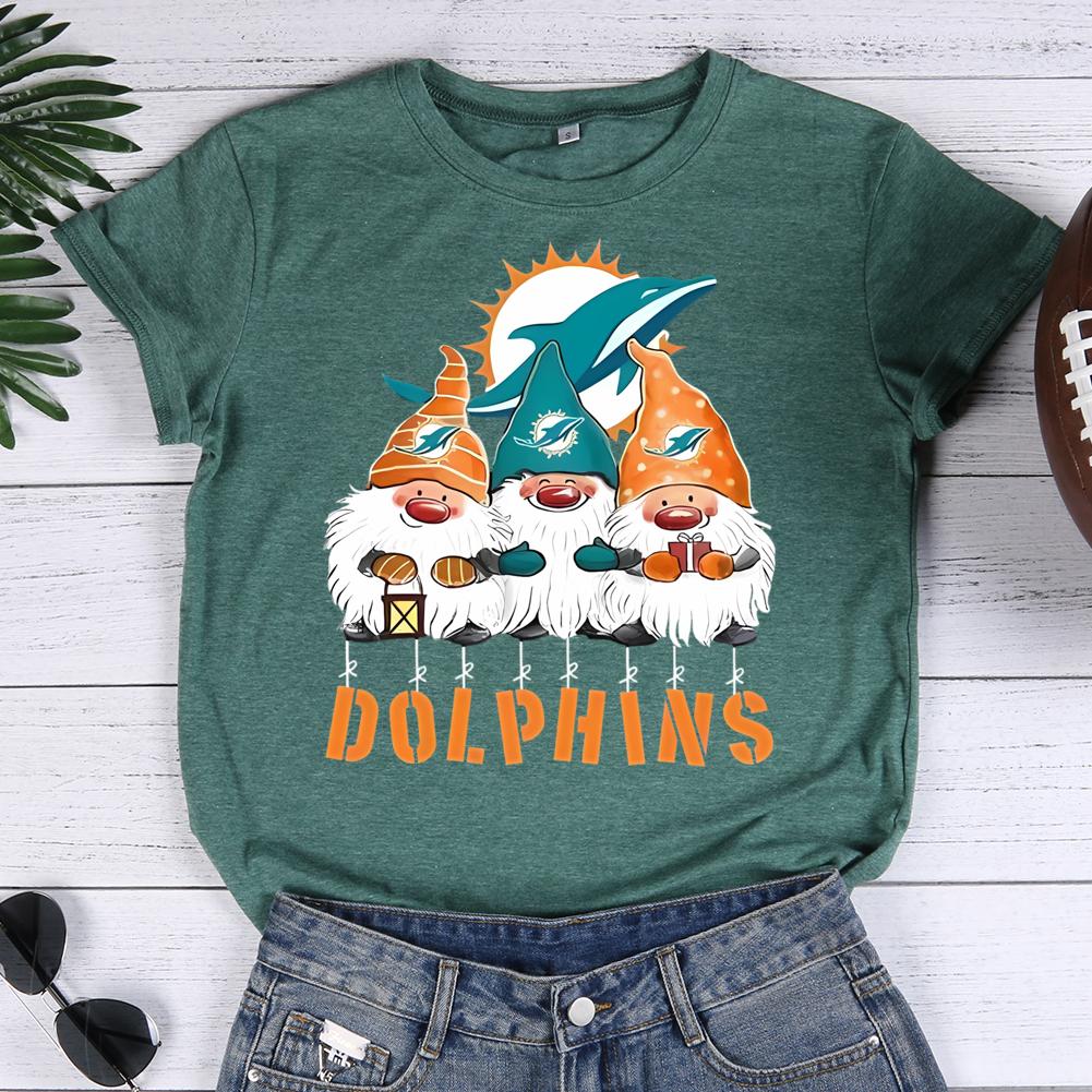 dolphins  team Round Neck T-shirt-0023046-Guru-buzz