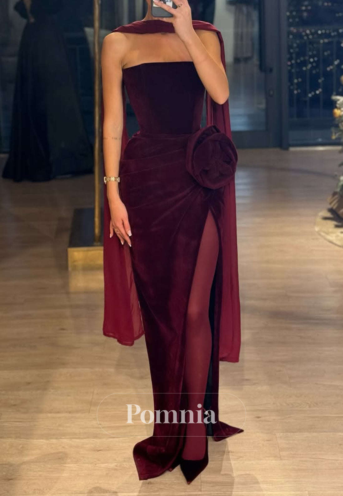 mulberry prom dress Ladivine CD387 Elegantly Draped Formal Gown Fitted Silhouette  Mia Bella  Couture