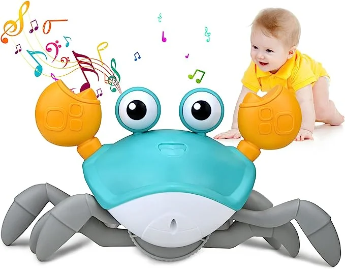 Children Automatic Sensing Escape Crab Rechargeable Luminous Music Smart Toys for Boys and Girls toy
