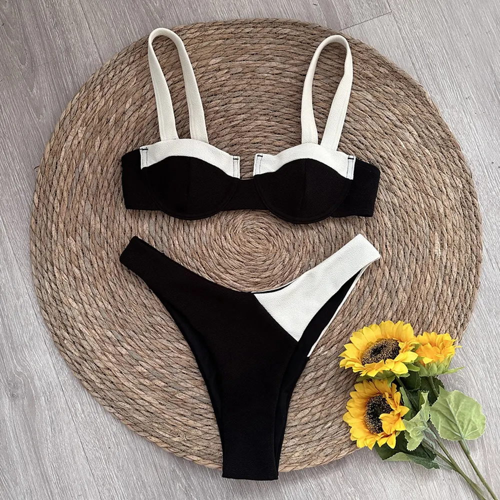 Billionm Up Solid Patchwork Bikini Sexy Women Swimsuits Female