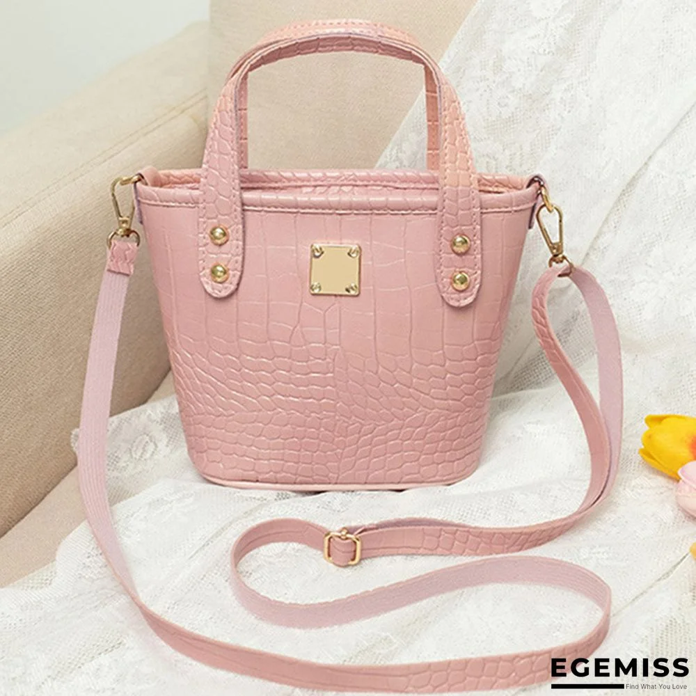 Pink Fashion Casual Solid Crossbody Bag | EGEMISS