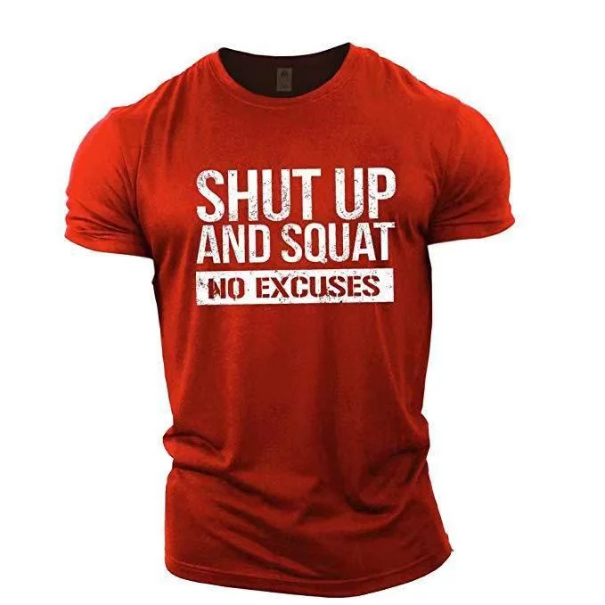 ShutUp and Squat - Gym Workout Bodybuilder Men's T-Shirt