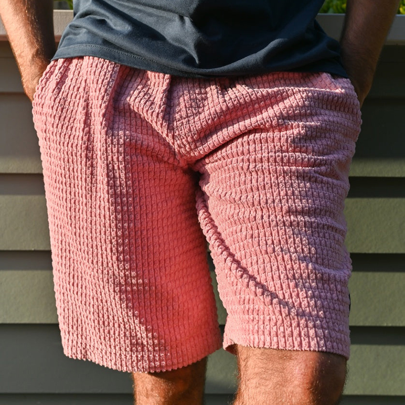 Men's Casual Terry Cloth Shorts Seaside Resort Surf Shorts Lixishop 