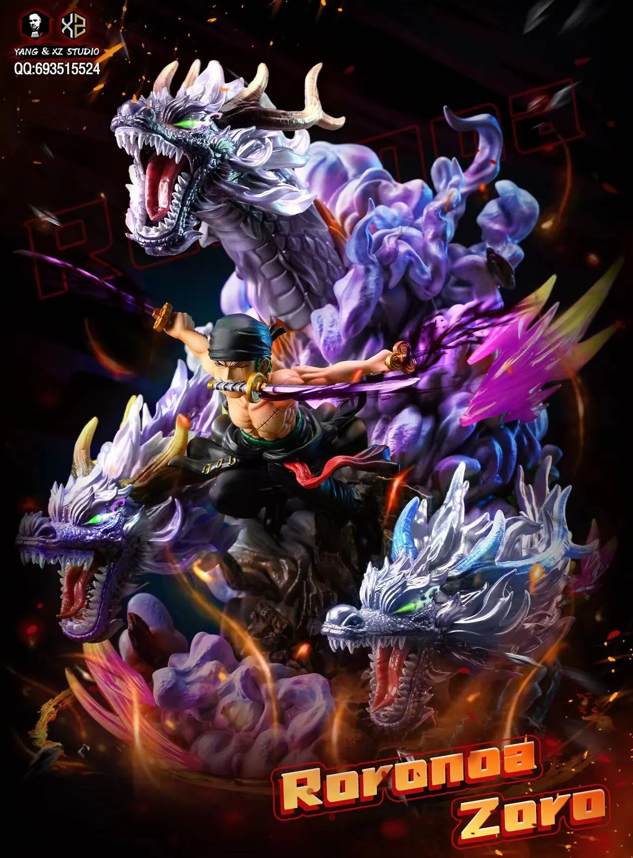 XS x YANG STUDIO – ONE PIECE: THREE DRAGONS RORONOA ZORO [PRE-ORDER]