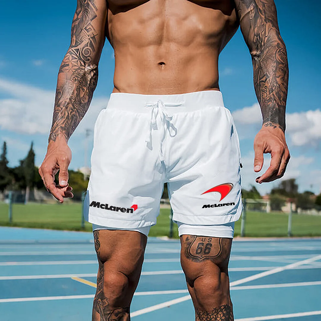 McLaren Print Men's All-In-One Fitness Shorts - Devcarry