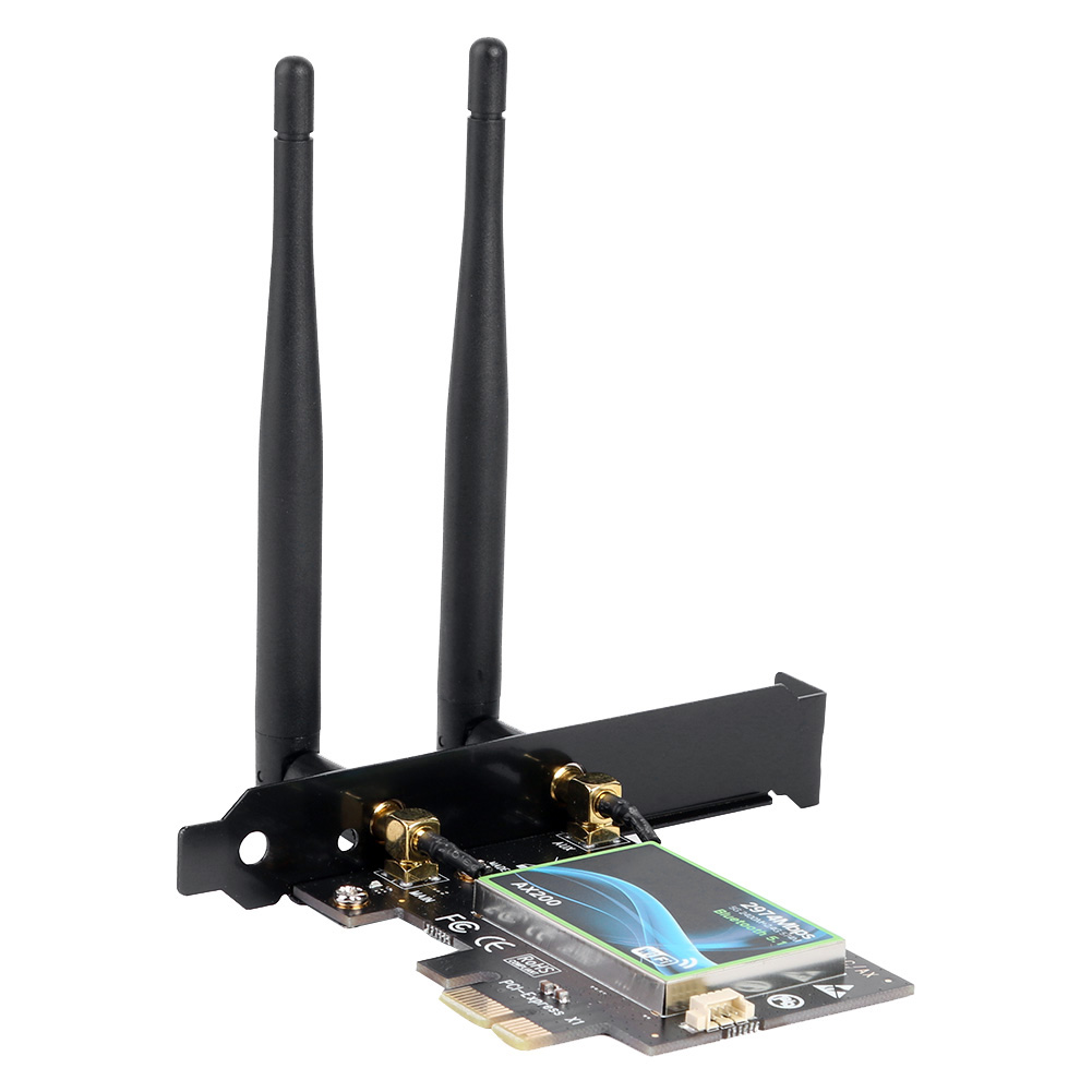 AX200 2974Mbps WiFi PCI-E Adapter Dual Band Bluetooth Receiver Network Card, 501 Original
AX200 2974Mbps WiFi PCI-E Adapter Dual Band Bluetooth Receiver Network Card, 501 Original