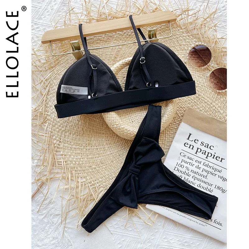 Uaang Ellolace Sexy Women S Swimsuit Bikini Summer Outfit Black Bowknot