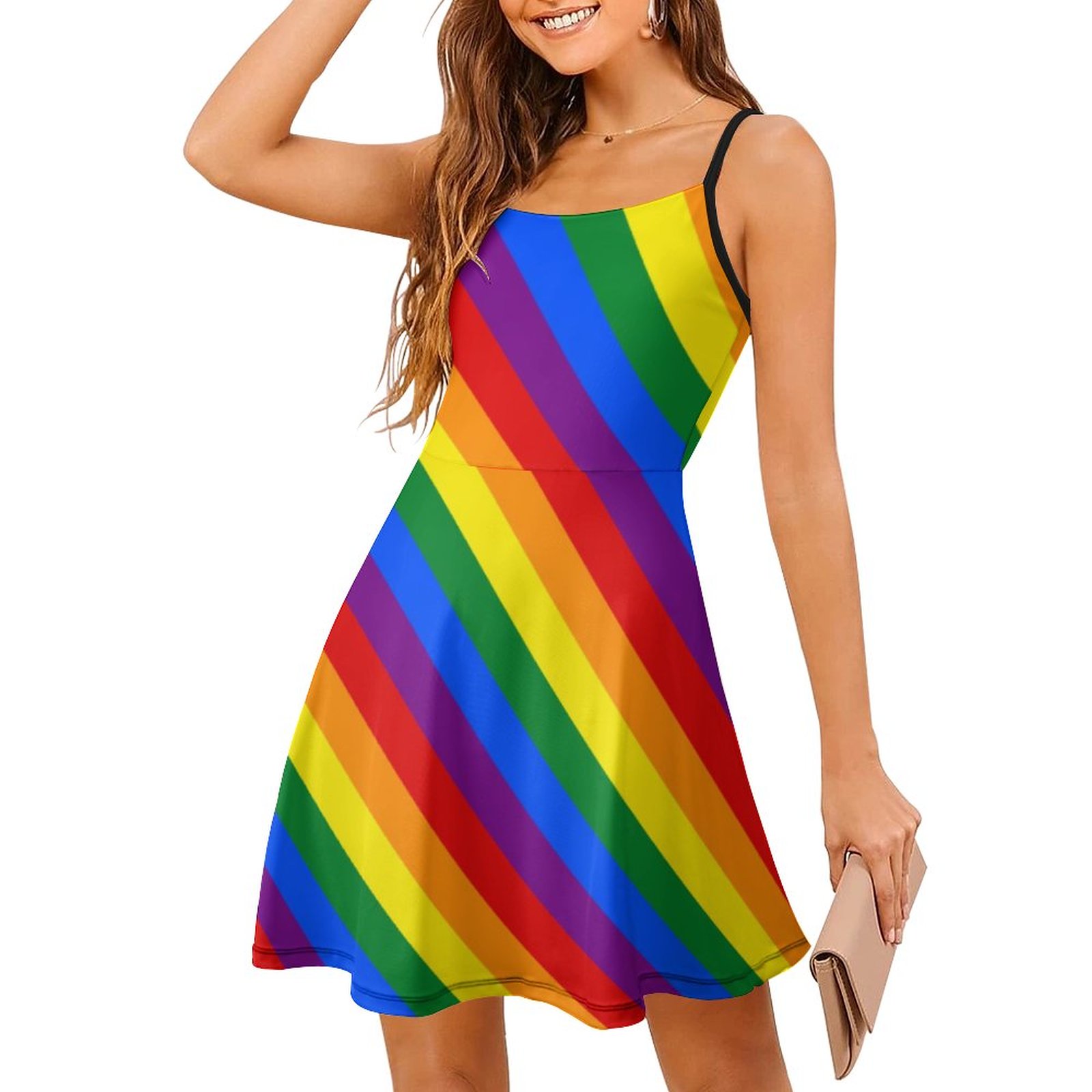 white christmas dresses Gay Pride Rainbow Flag Dress All-Over Print Sparkling Bodycon Fitted D –  Desirable Tees