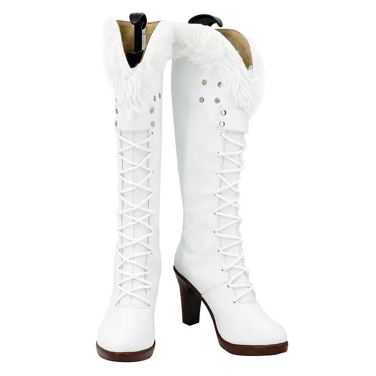 One Piece Nico·Robin White Shoes Boots Cosplay Accessories Halloween Carnival Props