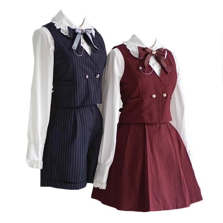 Victorian Preppy style Outfit for Suit/Waistcoat/Suspender Skirt SP179114