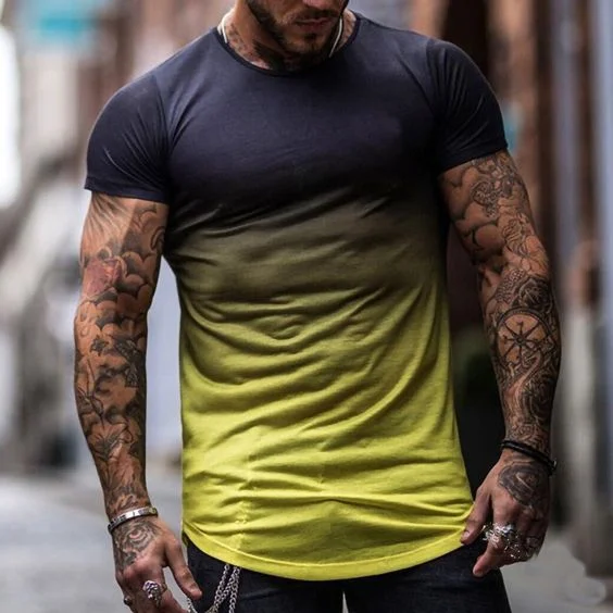 Men's Gradient Casual T-Shirt